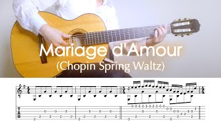 Mariage dAmour  wrongly known as Chopin  Spring Waltz  TAB [upl. by Teador]