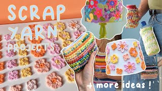 Help me clear out my yarn collection  scrap yarn projects patterns  stash busting inspiration [upl. by Tneciv]