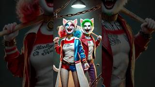 Cat Joker and Harley Quinn Crazy love cat aicat catlover ai joker harleyquinn [upl. by Garfinkel]