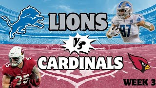 NFL Week 3 Fantasy Football Game Preview Lions  Cardinals [upl. by Kathye353]