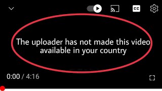 YouTube The uploader has not made this video available in your country Problem [upl. by Mcnamara]