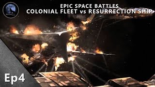 EPIC Space Battles  Galactica and Pegasus vs Resurrection Ship  Battlestar Galactica [upl. by Gran817]