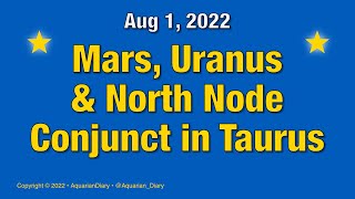 Mars Uranus and North Node conjunction August 1 2022 [upl. by Yardley]