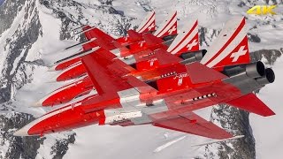 Flying with the Patrouille Suisse 4K [upl. by Iknarf]