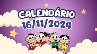 CALENDÁRIO DE 16 DE NOVEMBRO DE 2024 ALUNONOTADEZ10 ensinofundamental [upl. by Fidel90]