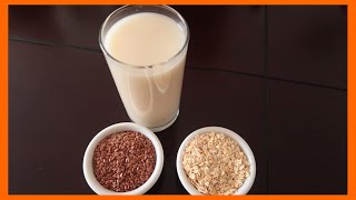 Cómo preparar leche de avena y linaza Rica en Omega 3 [upl. by Schwitzer]