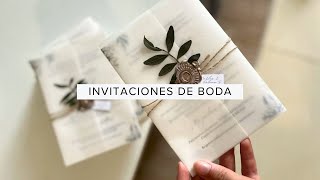 💍MI BODA  Nuestras invitaciones  Como hacer invitaciones económicas y originales [upl. by Ormond981]