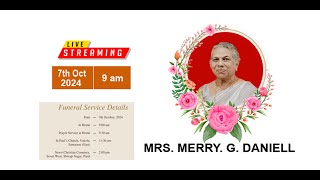 MRSMERRY G DANIELL  Home going service [upl. by Borrell]