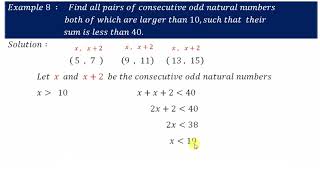 example 8  LINEAR INEQUALITIES solved examples  math ncert solutions [upl. by Amsirahc]