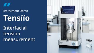 Interfacial tension measurement  Tensíío Instrument Demo [upl. by Prosser]