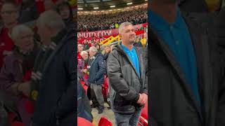 Liverpool fans singing 🎶 Ole’s at the wheel 🎶 [upl. by Haberman]