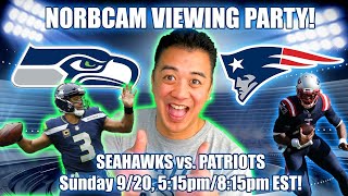 Seahawks vs Patriots Live Fan Reaction with PlaybyPlay NorbCam Reacts [upl. by Aihtnys]