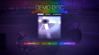 I GOT THE NEW DEMO DISC DECAL IN ROCKET LEAGUE  BEST DECAL [upl. by Atiuqiram]