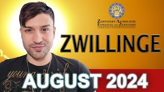 ZWILLINGE MONATSHOROSKOP AUGUST 2024  ZEHNSTERN ASTROLOGIE [upl. by Yliram]