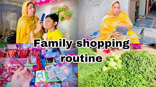 Family shopping routine✨sasta bazar loot liya🤭landy bazar ke routineiram akbar vlogs [upl. by Ainelec65]