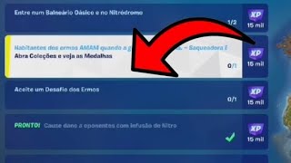 ABRA A COLEÇÃO E VEJA AS MEDALHAS NO FORRNITE  COMO FAZER ESSE DESAFIO [upl. by Nihs]