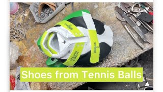 Handmade shoes from Tennis Balls [upl. by Aihselat]