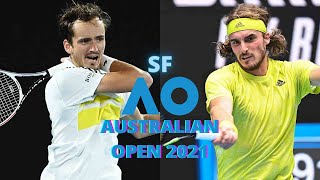 Daniil Medvedev vs Stefanos Tsitsipas SEMIFINALS Australian Open 2021 FULL MATCH HIGHLIGHTS [upl. by Lorinda]