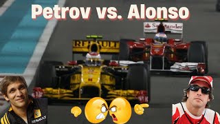 Fernando Alonsos toughest rival Vitaly Petrov 2010 Abu Dhabi [upl. by Anivla]