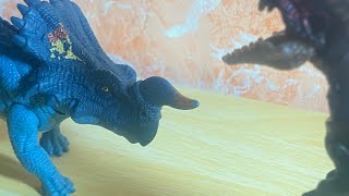 Einiosaurus Vs Moros Intrepidus Short Fight StopMotion [upl. by Airda]