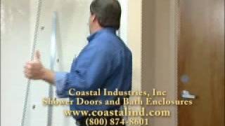 Shower Door Installation with inline panel Coastal Industries [upl. by Ramona62]