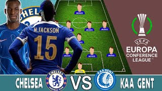 quotJACKSON OUTquot CHELSEA quotNewquot Predicted Lineup To Face KAA GENT IN 4141 FORMATION [upl. by Anahsor]