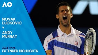 Novak Djokovic v Andy Murray Extended Highlights  Australian Open 2011 Final [upl. by Margreta]