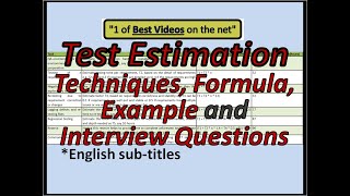 Test Estimation Techniques  Test Estimation TemplateTest Estimation Interview QuestionsEstimation [upl. by Nosauq]