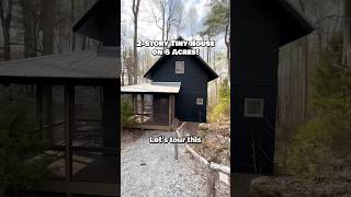 2story tinyhouse on 6 acres 🏡 What would you change housetour hometour tinyhome cabin ADU [upl. by Sello244]