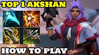 Wild Rift Akshan  Top 1 Akshan Gameplay best build Akshan Rank Grandmaster [upl. by Ainimre336]