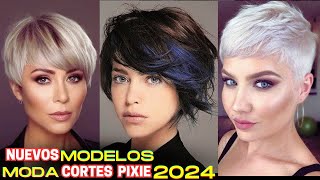 NUEVOS CORTES PIXIE 2024 CABELLO CORTO MUJERES 40 50 60 y 70 años [upl. by Erl]