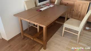 IKEA NORDVIKEN wooden extendable dining table review [upl. by Aryamoy]