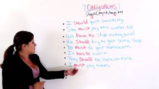 ESL Lesson Obligations In English [upl. by Erdrich]