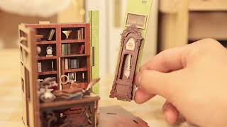 DIY BOOK NOOK Detective Agency DIY Book Nook Shelf Insert Relaxing Satisfying Video [upl. by Torrence]