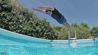 Plongeon dans ma piscine Intex Ultra Frame [upl. by Tarsus]