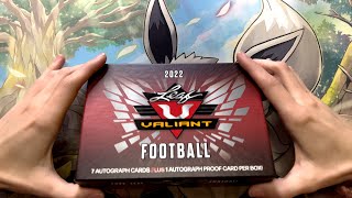 CRAZY 11 QB AUTO ASMR Clueless Girl Opens a 2022 Leaf Valiant Hobby Box of Cards Taps amp Whispers [upl. by Monique]