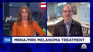 Moderna CEO Stephane Bancel on melanoma treatment development A big day for patients [upl. by Ahsineb945]