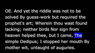 OEDIPUS THE KING by Sophocles  Part 1 of 2 [upl. by Om18]