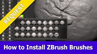 How to install ZBrush Brushes [upl. by Inaffit]