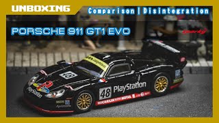 ［貓哥Vlog 255 Unboxing Sparky 164 Porsche 911 GT1 EVO I CC ENG amp 繁體中文 [upl. by Ellehcir]