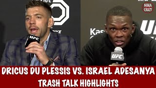 Dricus Du Plessis vs Israel Adesanya Trash Talk Highlights UFC 305 [upl. by Pan]