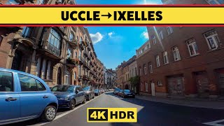 【4K】Bicycle Journey  Uccle to Ixelles  4K  SLOW TV  Travel  BELGIUM [upl. by Ames]