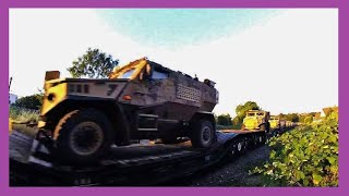 Gbrf Rail Vehicle Transporter Army Foxhounds pass Stroud [upl. by Burwell64]