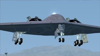 FSX B2 Whiteman AFB to Nellis AFB for Red Flag AWESOME GRAPHICS [upl. by Perkoff]