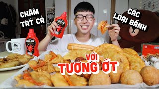 Thử thách CHẤM TẤT CẢ CÁC LOẠI BÁNH Hà Nội với TƯƠNG ỚT  Thử thách cùng Ninh series [upl. by Naleek]