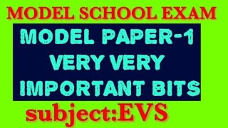 5th class model school exam model paperevsenvironmental science TETDSCour world [upl. by Nimsay]