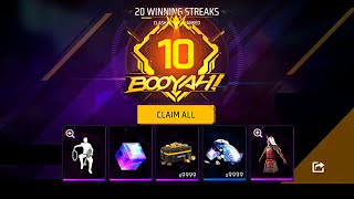 10 BOOYAH STREAK 😱 NEW REWARDS 🎁 AMAZING EVENT 🔥 FREE FIRE [upl. by Dunton333]