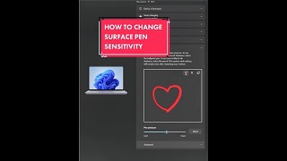 How to Change Surface Pen Sensitivity Shorts [upl. by Dahsra469]