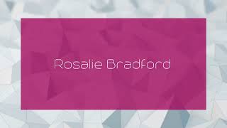 Rosalie Bradford  appearance [upl. by Annauqaj524]