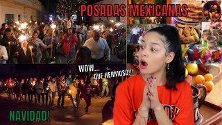 EXTRANJERA REACCIONA por PRIMERA VEZ a POSADAS NAVIDEÑAS MEXICANAS [upl. by Ecnerewal]